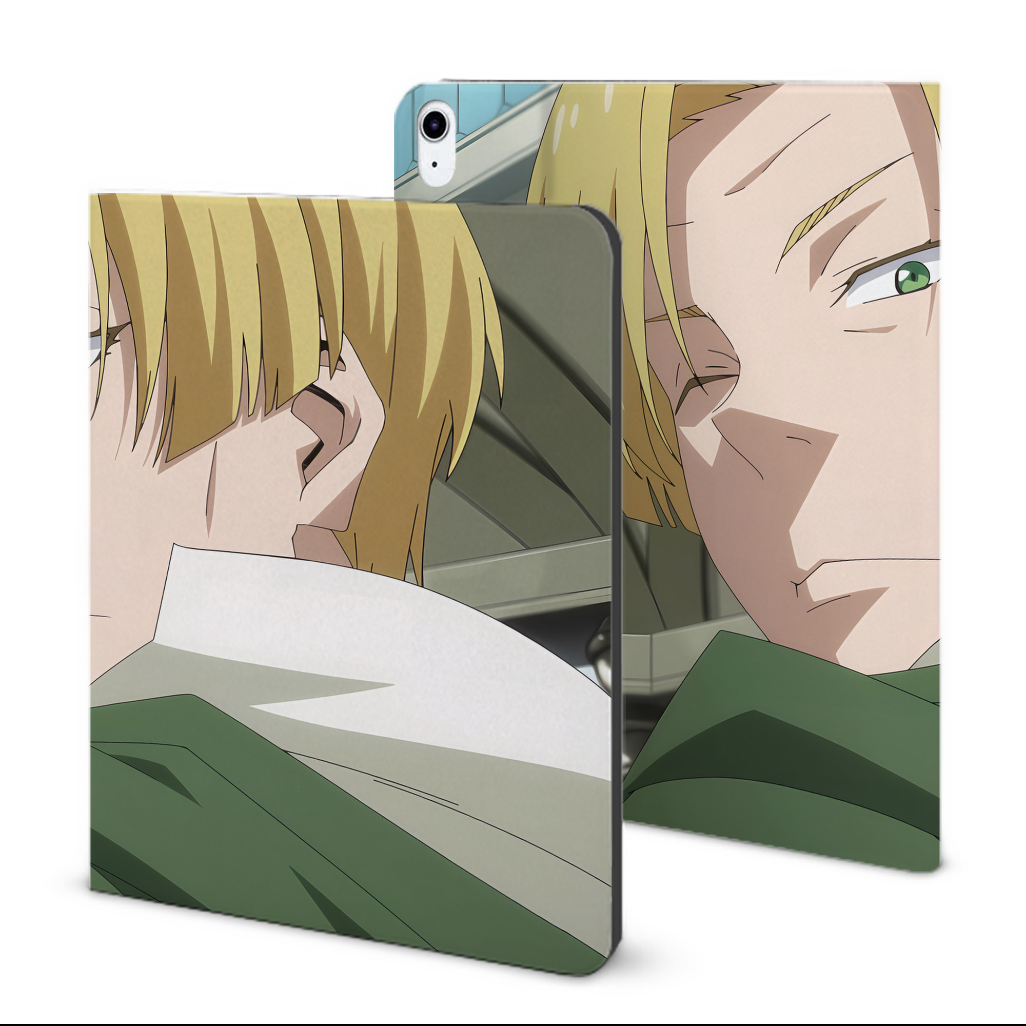 （画像用） 転スラ Regarding Reincarnated to Slime IPad ケース ブック型 PUレザー TPU 耐衝撃 軽量 薄型 ペン収納なし 全面保護 IPad 各モデル対応